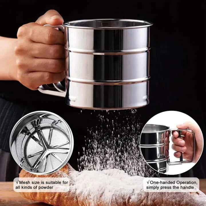 Stainless Steel Flour Sifter ( Atta Chhani)
